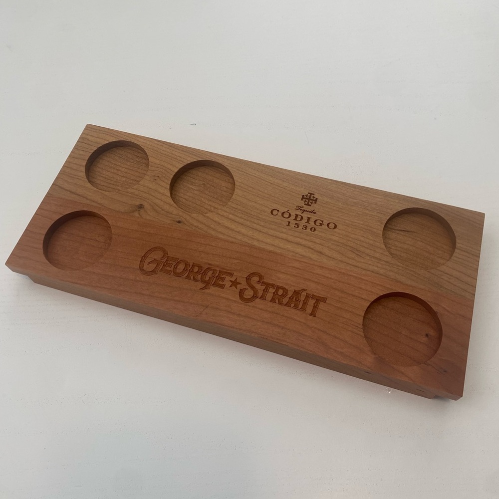 George Straight Codigo 1530 Shot Glasses & Flight Tray